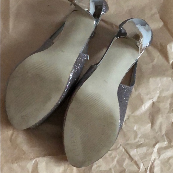 GUESS Silver with multi/glitter heels|Size 10M - Picture 7 of 8